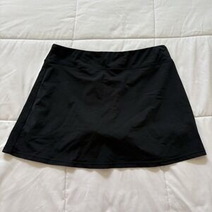 Coolibar Swim Skort Skirt Womens XL Black UPF 50+‎ Sun Protection Swimsuit Beach